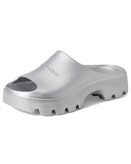 AllSaints Gray Eclipse Slider Wedge Shoes, Synthetic