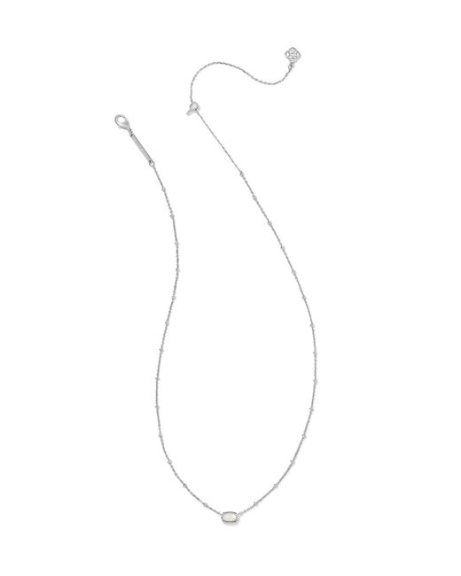 Kendra Scott White Mini Elisa Satellite Short Pendant Necklace