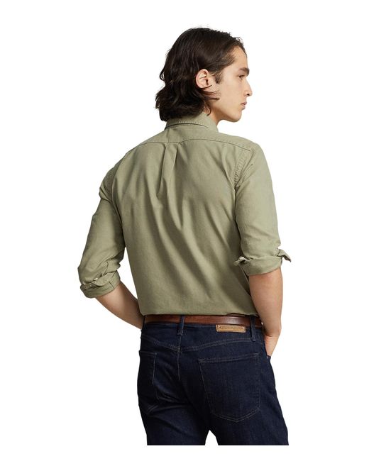 Polo Ralph Lauren Green Garment-dyed Oxford Shirt for men