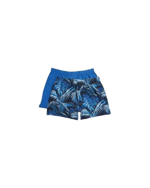 Tommy Bahama Blue 2-Pack Knit Boxers Underwear Sm (28-30" Waist) Cotton/Spandex for men