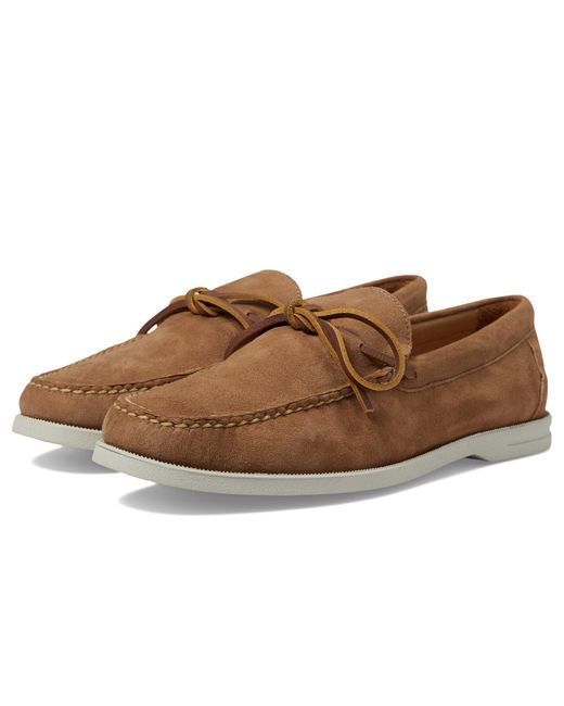 Peter Millar Brown Excursionist Boat Shoes for men