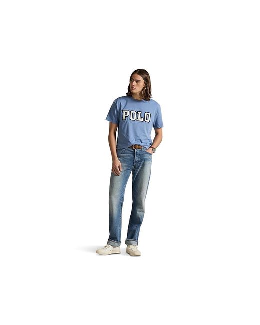 Polo Ralph Lauren Blue Classic Fit Logo Jersey T-Shirt Clothing, Cotton for men