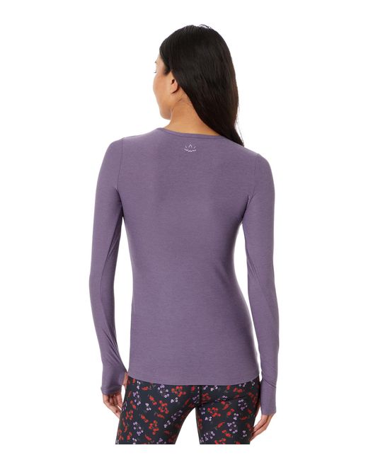 Beyond Yoga Purple Featherweight Classic Crew Pullover