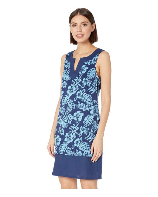Tommy Bahama Cotton Hoani Hibiscus Shift Dress in Navy (Blue) - Save 61 ...