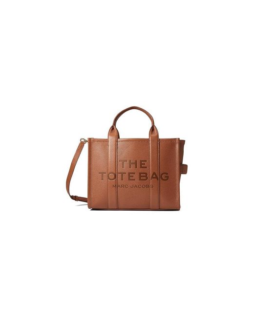 Marc Jacobs Brown The Leather Medium Tote Bag Tote Handbags