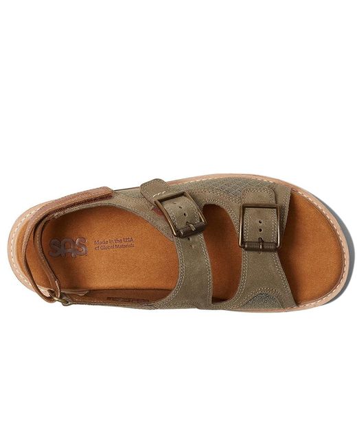 SAS Brown Conga Adjustable Sandal (Desert Sage) Sandals