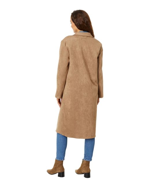 Blank NYC Blue Faux Suede Coat