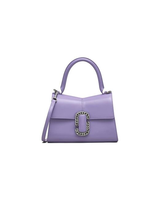 Marc Jacobs Purple The St. Marc Top-Handle Handbags, Leather