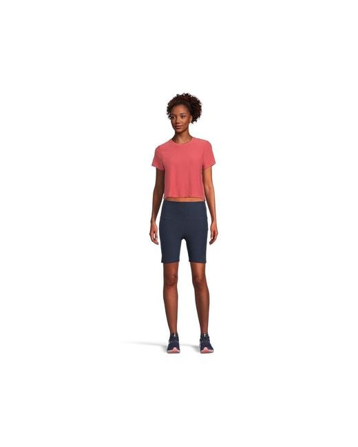 Beyond Yoga Red Featherweight Supreme Cropped T-Shirts Clothing, Elastane/Polyester