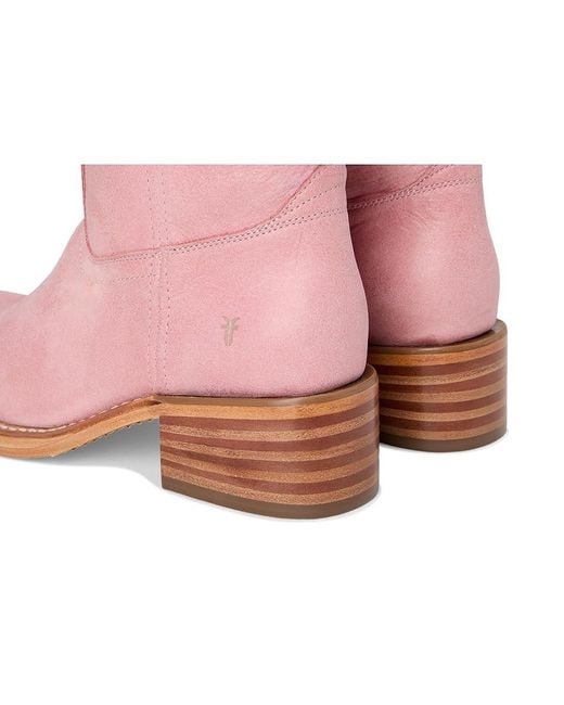 Frye Pink Campus 14L Cowboy Boots 8 B