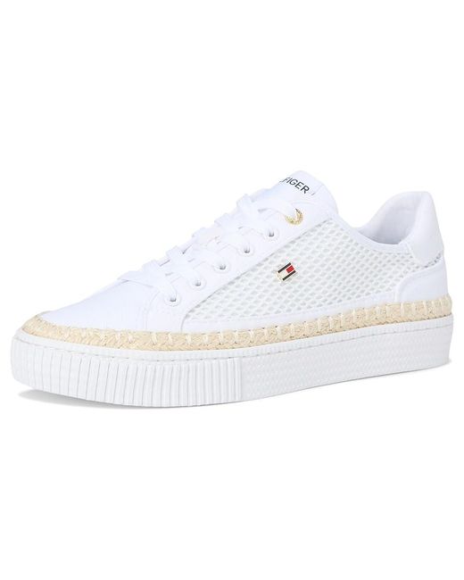 Tommy Hilfiger White Chirley Shoes, Canvas