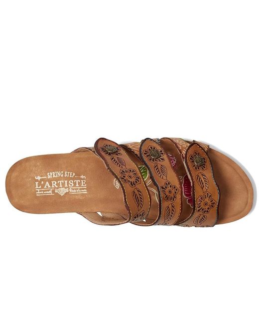 Spring Step Brown Carbone Wedge Shoes, Leather