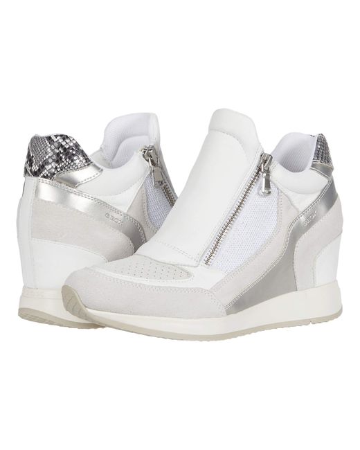 Geox Leather Nydame 12 in White - Lyst
