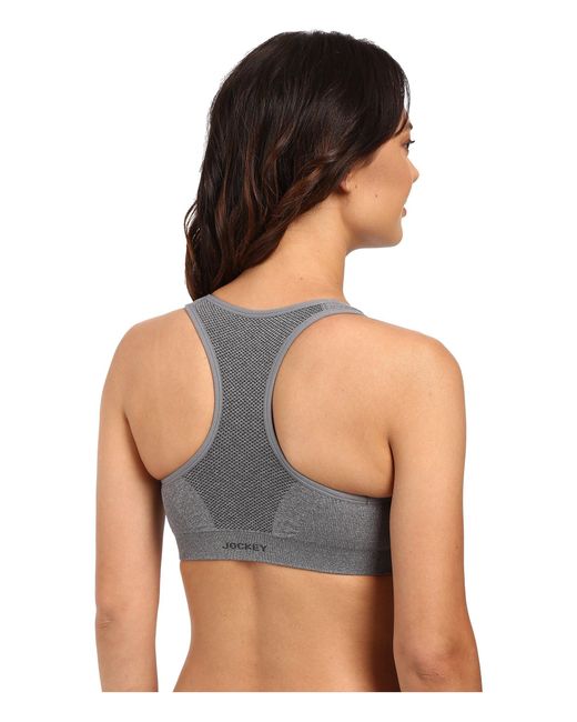 jockey zip front high impact seamless sports bra