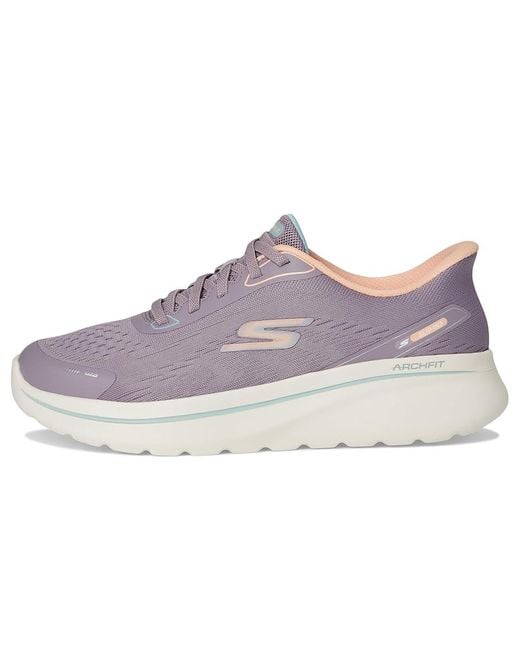 Skechers Purple Go Walk Arch Fit N-Joy Emory Hands Free Slip-Ins Walking Shoes 7.5 B