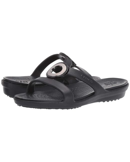Crocs A-Leigh Leather Wedge Sandals - Women-anthinhphatland.vn