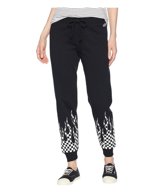 Vans Checker Flame Sweatpants (black) Women's Casual Pants