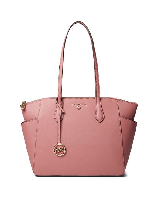 MICHAEL Michael Kors Leather Marilyn Medium Top Zip Tote in Pink Lyst