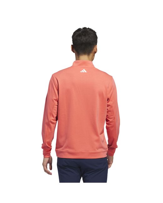 Adidas Originals Red Elevated 1/4 Zip Pullover for men