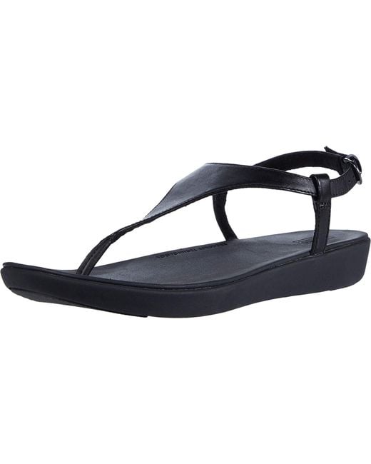 Fitflop Leather Lainey Toe-thong Back-strap Sandal in Black - Lyst