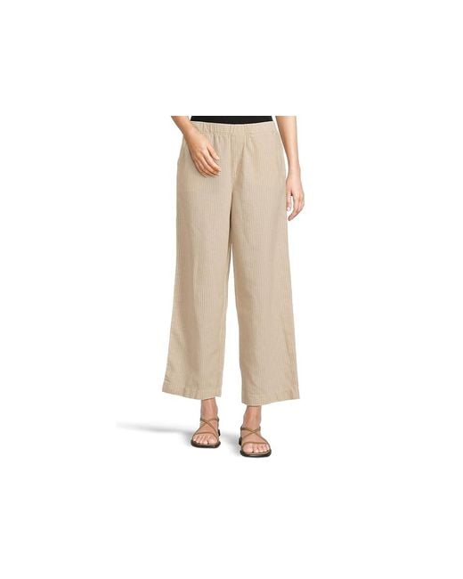 Mod-o-doc Natural Cropped Wide Leg Pants Casual Pants, Cotton/Polyester