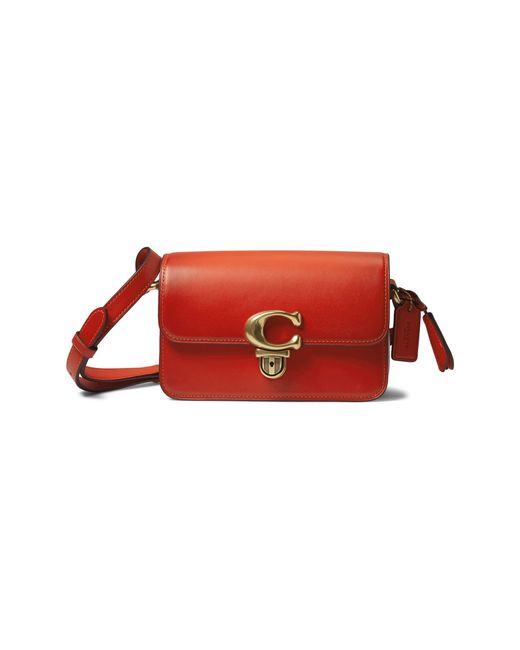 COACH Glovetanned Leather Studio Shoulder Bag 19 in Red | Lyst