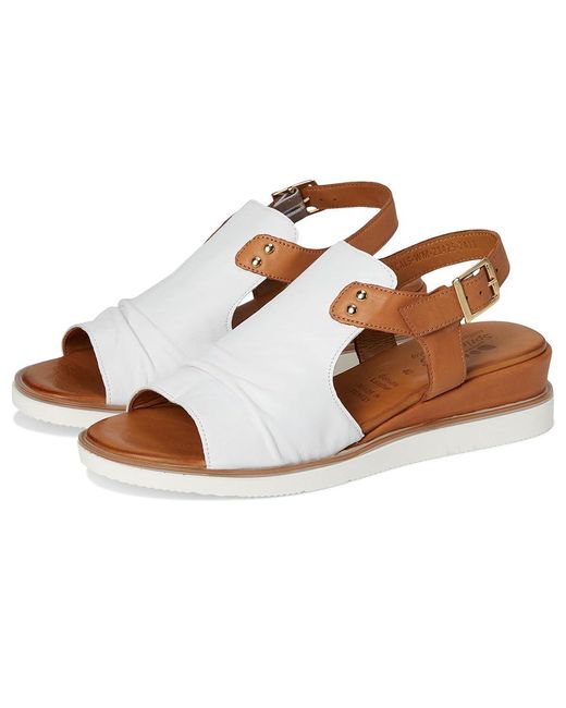 Spring Step White Locals Sandals, Leather