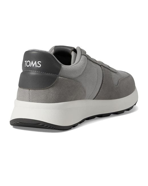 TOMS Gray Trvl Lite Retro (Drizzle Suede/Vintage Twill) Shoes for men