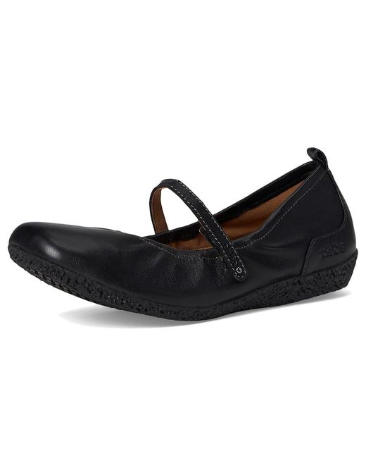 Taos Footwear Black Babble Dress Flat Shoes, Leather
