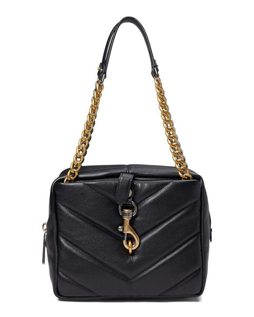 Rebecca Minkoff Leather Edie Maxi Top Zip Shoulder in Black Lyst