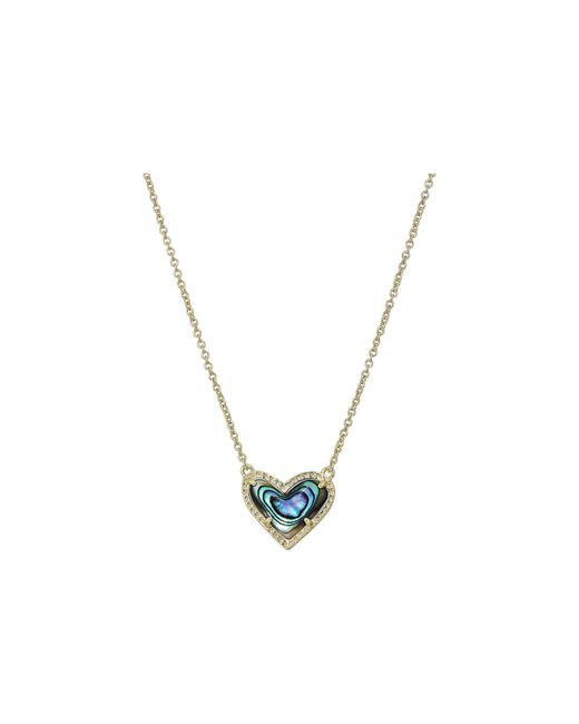 Kendra Scott Ari Heart Short Pendant Necklace in Blue Lyst