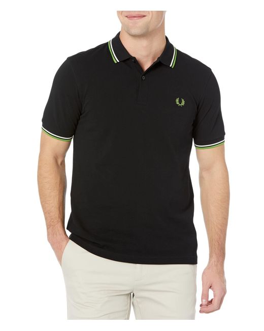 Fred Perry Twin Tipped Shirt in Black for Men | Lyst