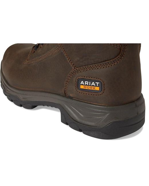 Ariat Brown Turbo Duratread 6 Waterproof Carbon Toe Work Boots Cowboy Boots 7.5 D for men