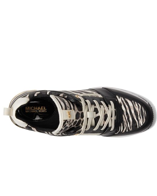 michael kors georgie embossed leather trainer