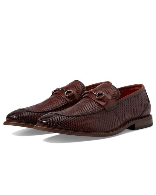 Stacy Adams Burke Copper Men’s Moc Toe Saddle Slip On Shoes