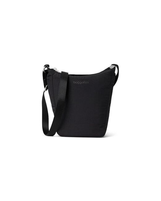 Baggallini Black Swift Mini Crossbody Cross Body Handbags, Polyester