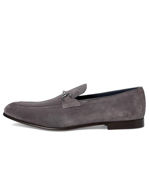 Johnston & Murphy Black Taylor Bit Shoes, Leather/Suede for men