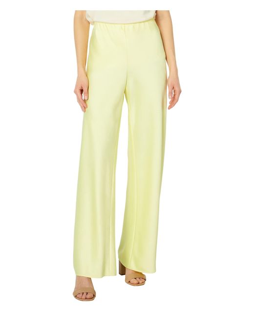 Vince Highwaist Satin Bias Pants in Yellow Lyst