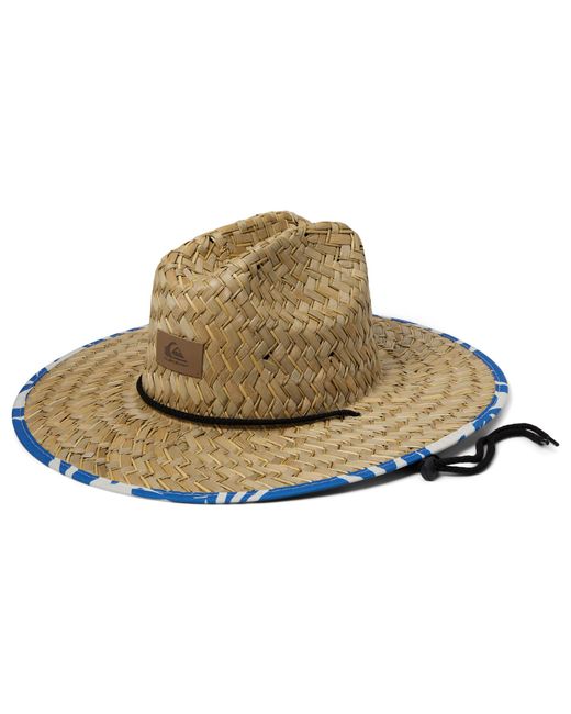 Quiksilver Brown Pierside Print Lifeguard Straw Sun Hat for men