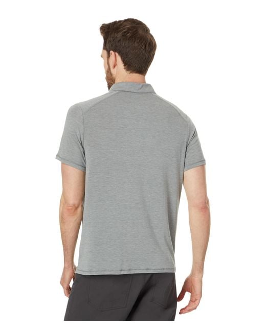L.L. Bean Gray Tropicwear Comfort Short Sleeve Polo for men