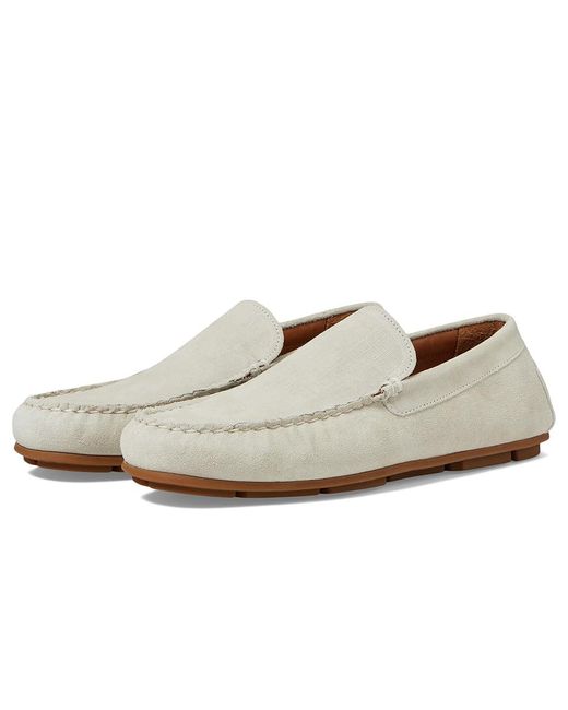 Allen Edmonds White Santiago Slip On Drivers (Light Suede) Lace-Up Boots for men