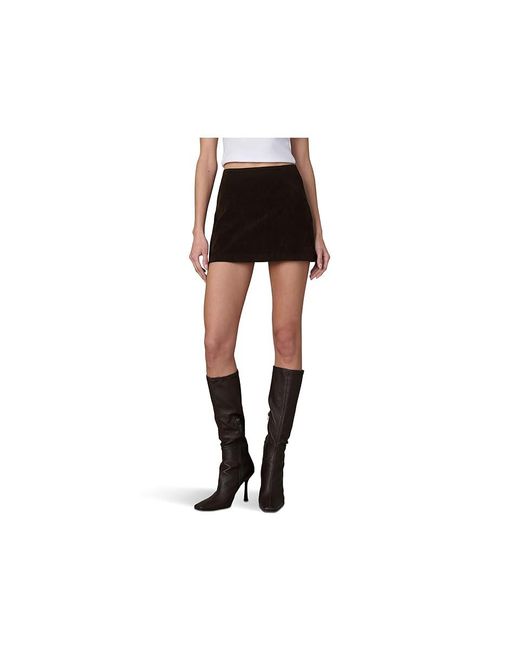 Joe's Jeans Black The Vegan Suede Mini Skirt Skirt, Polyurethane