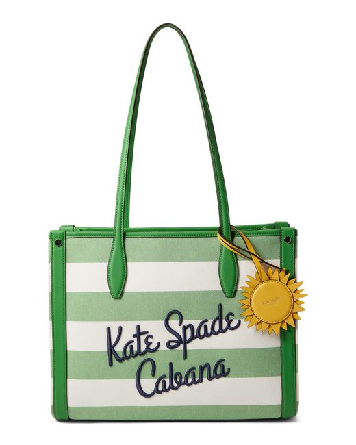 Kate Spade Market Cabana Canvas Medium Tote in Green Lyst