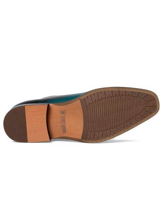 Stacy Adams Blue Hallquist Plain Toe Lace-Up Shoes, Leather for men