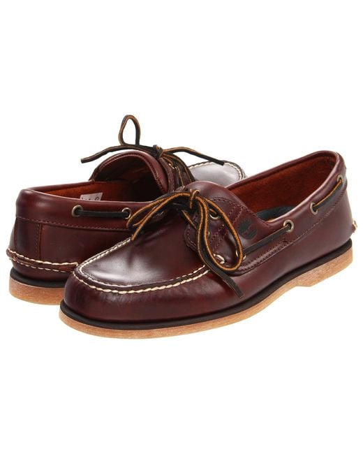 Timberland Leather Classic 2-eye Boat Shoe in Brown for Men - Lyst