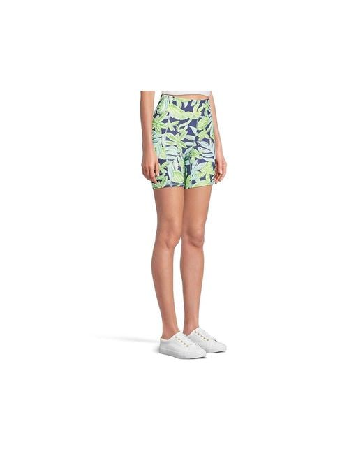 Lilly Pulitzer Black Weekender High Rise Bike Jumpsuit & Rompers One Piece, Nylon/Spandex