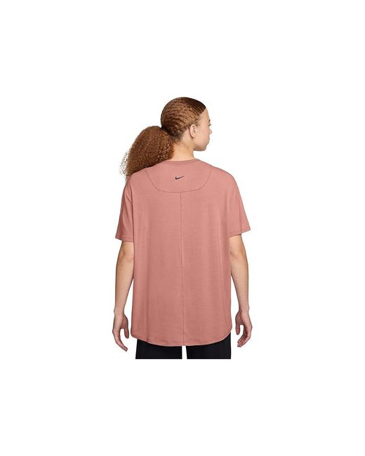 Nike Pink One Relaxed Dri-Fit Short-Sleeve Top Workout Sm (Us 4-6) Cotton/Elastane/Polyester