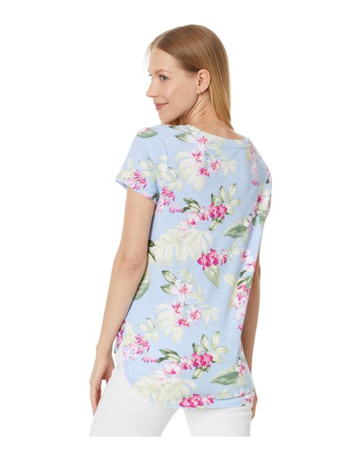 Tommy Bahama White Ashby Isles Orchid Dreams S/s