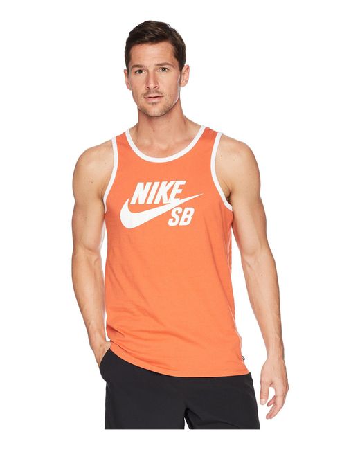 Nike Sb Tank Top Ringer (white/black) Men's Sleeveless in Orange for Men |  Lyst