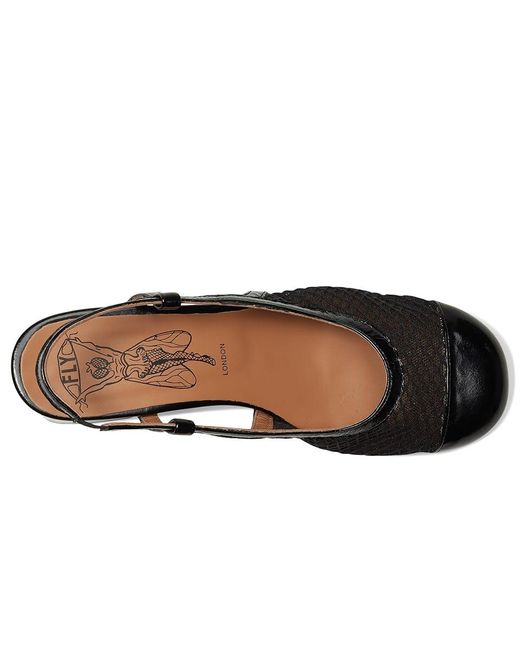Fly London Black Soki273Fly Flat Shoes, Leather/Rubber
